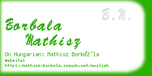 borbala mathisz business card